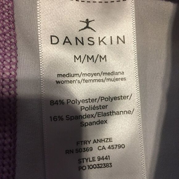 Danskin medium purple tie dye leggings cropped capri work out pants - Picture 2 of 4